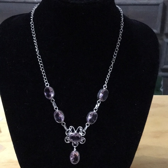 PINK Kunzite Sterling Silver Necklace - Picture 1 of 7